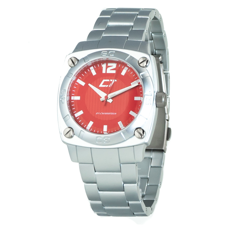 Zegarek CHRONOTECH CC7079M-05M. Kwarcowy, Kolor czerwony. Unisex.