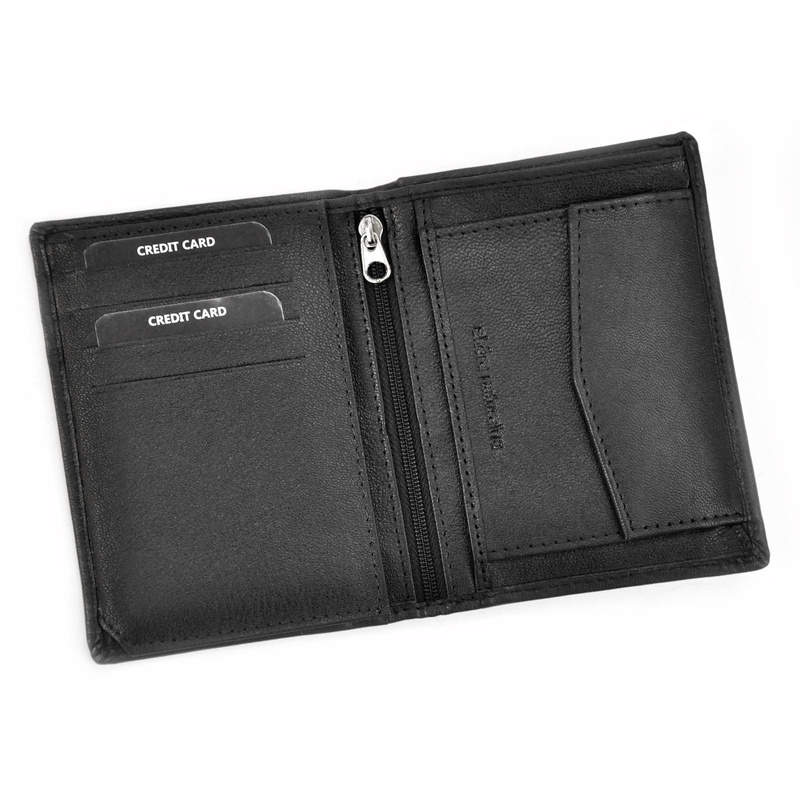 Rozbudowany Skórzany męski portfel Money Kepper