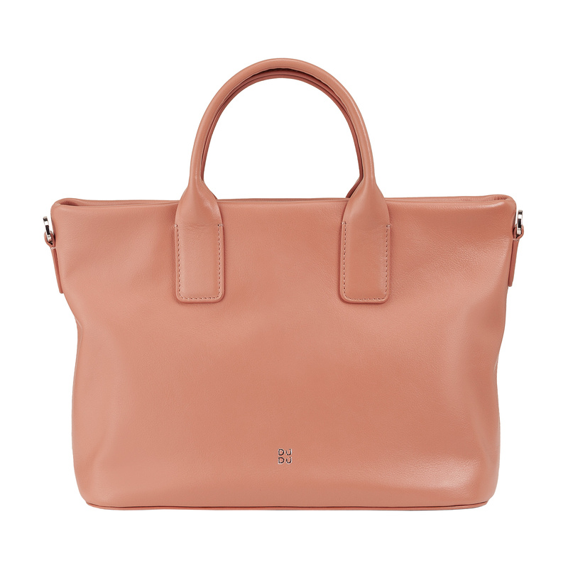 Dudu damski kuferek skóra naturalna torba do ręki z paskiem i kieszenią