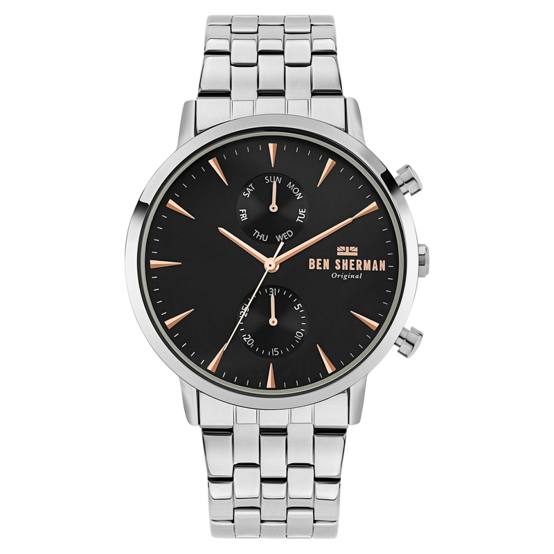 Zegarek BEN SHERMAN WB041BSM. Kwarcowy, Kolor czarny. Mężczyzna.
