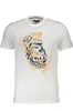 T-SHIRT M�SKI Z KR�TKIM R�KAWEM KLASY CAVALLI BIA�Y