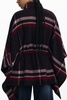 DESIGUAL DAMSKI CZARNY PONCHO
