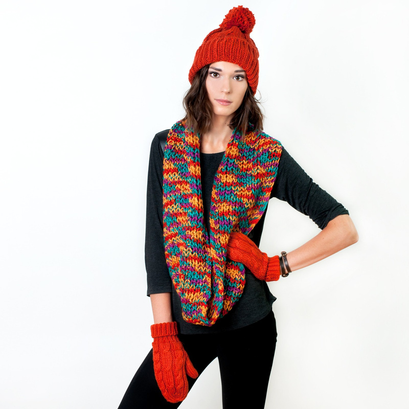 Beret Kolorowa Wełna