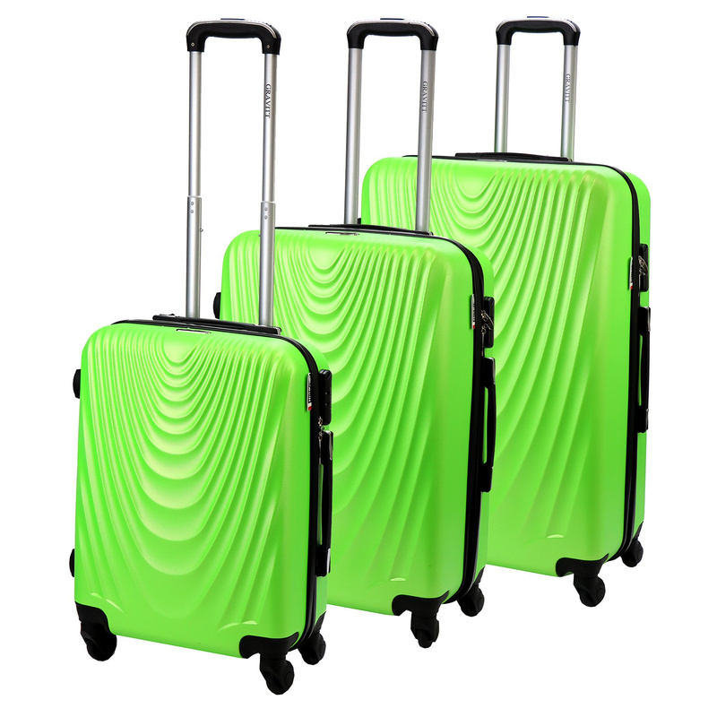 Gravitt zestaw 3 walizek podróżnych na kółkach materiał ABS zamek na kod