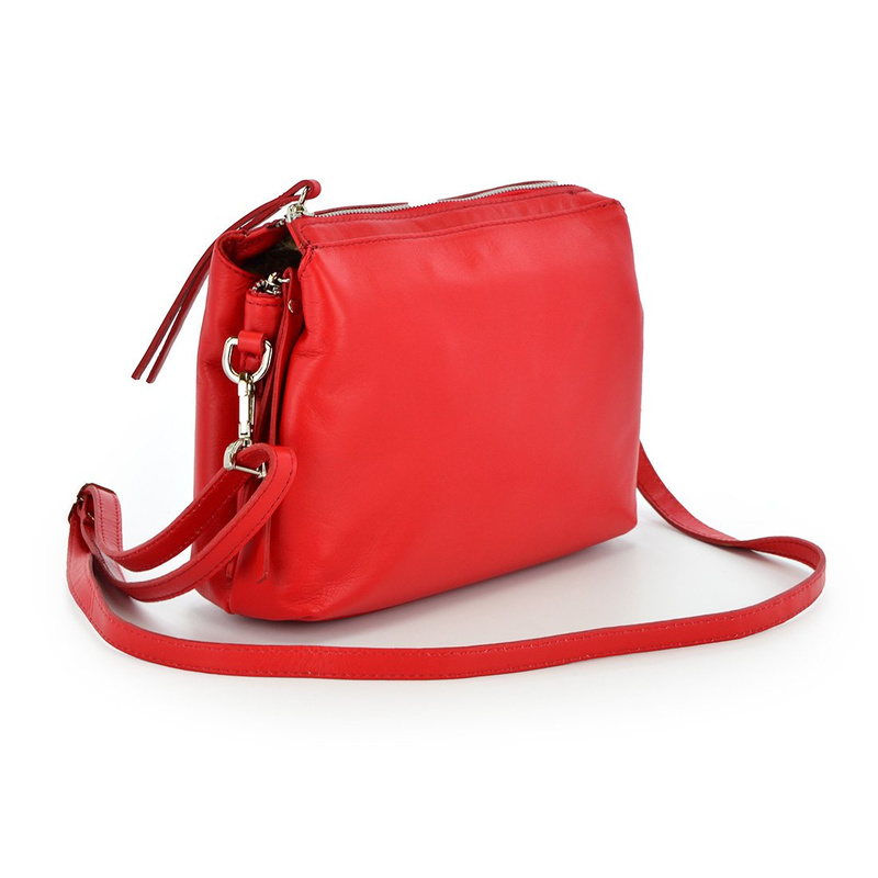 Skórzana mała damska listonoszka przez ramię