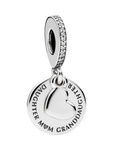 Damski charms Pandora 796215CZ, srebrny