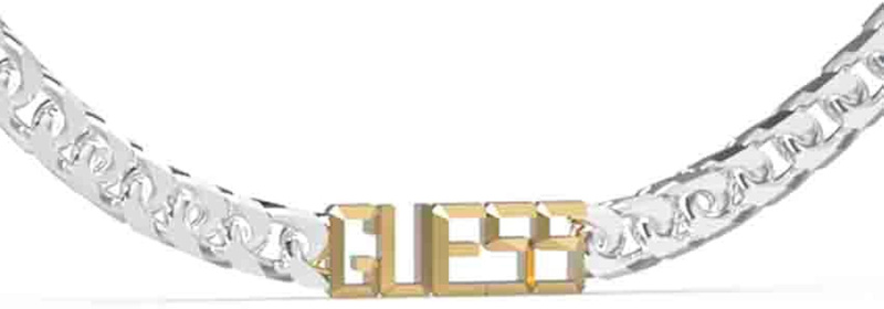 Biżuteria GUESS JUMN03204JWYG. Naszyjnik, Kolor szary. Mężczyzna.