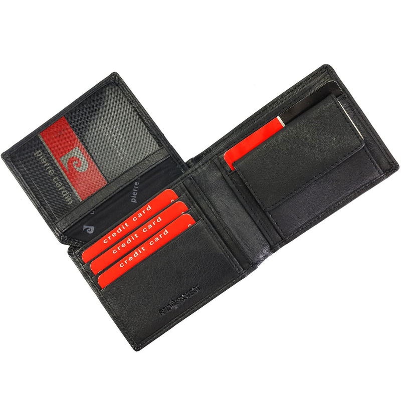 Pierre Cardin męski portfel i pasek do spodni skóra naturalna zestaw