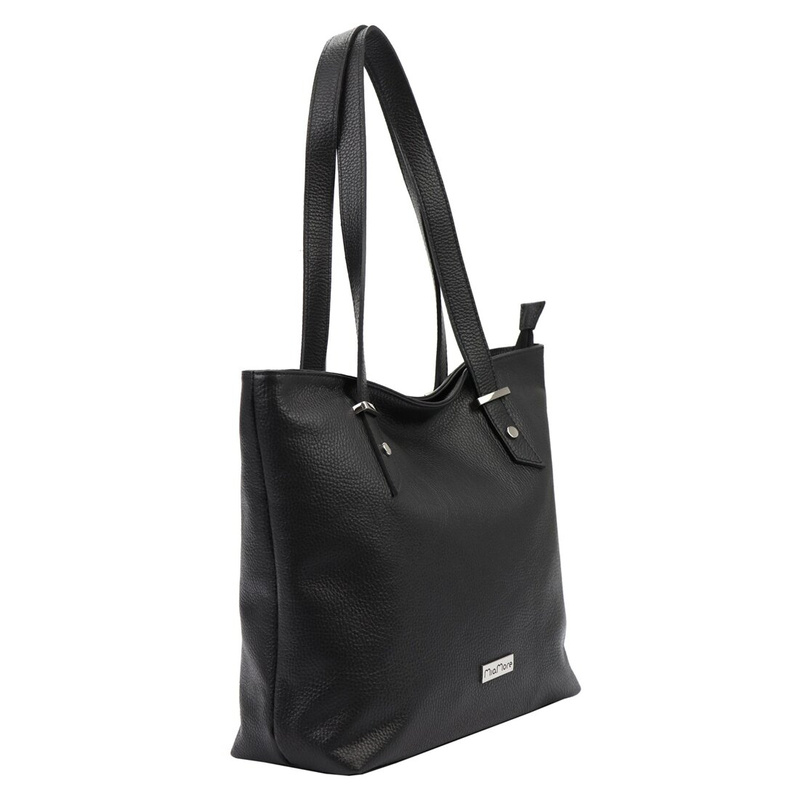 Duża damska shopperbag skórzana z kieszeniami torebka na ramię MiaMore
