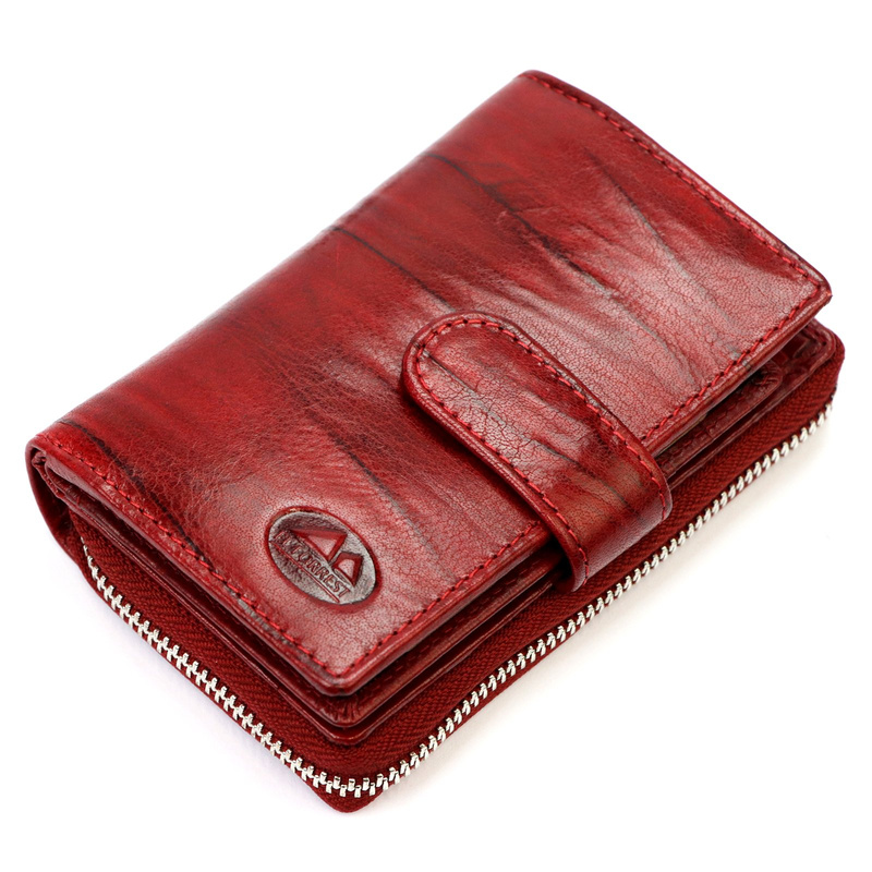 EL FORREST pionowa portmonetka skóra naturalna skórzany portfel RFID