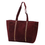 Duża Skórzana damska shopperbag torebka na ramię ze złotymi dżetami Luka