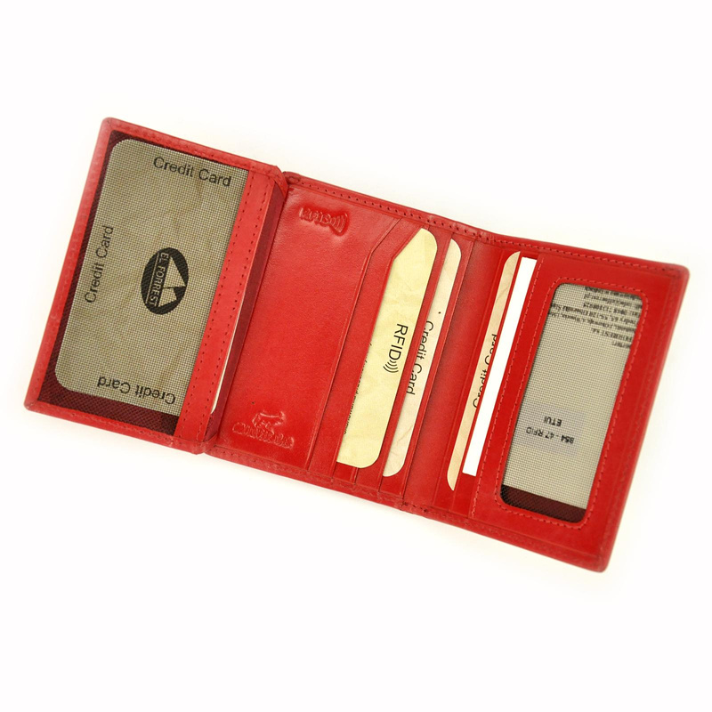 EL FORREST męskie etui na karty i dokumenty skórzane pionowe ochrona RFID