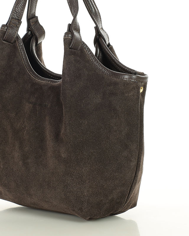 Torebka damska worek hobo bag skóra naturalna - MARCO MAZZINI czarna