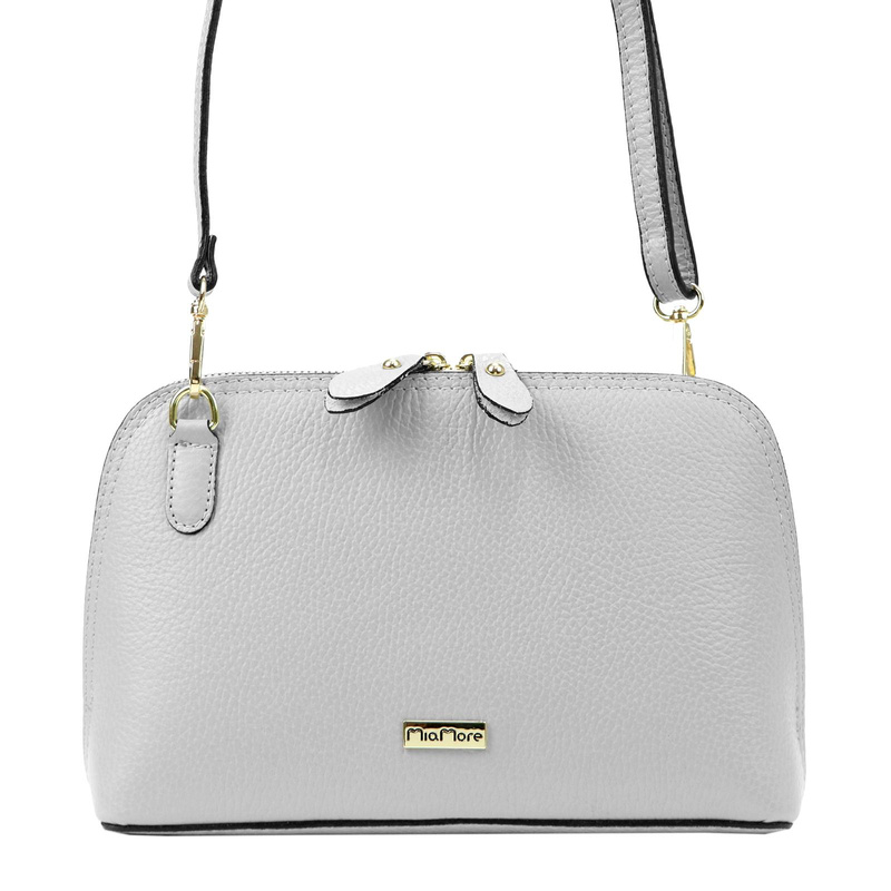 Kobieca zapinana skórzana listonoszka torebka przez ramię MiaMore