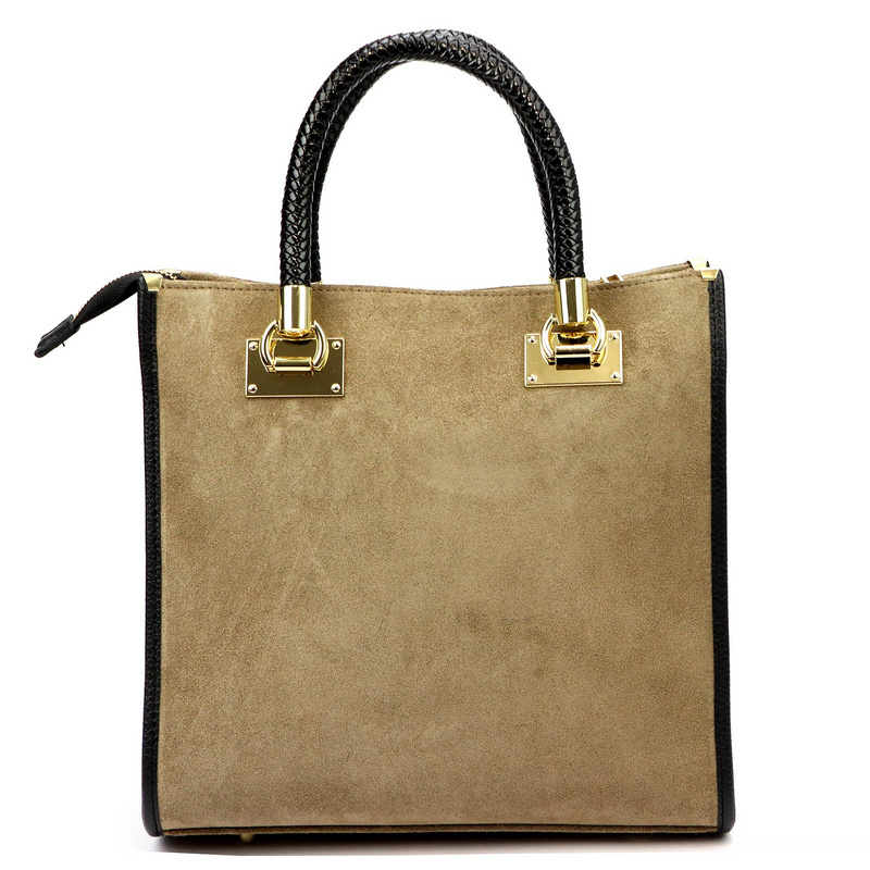 Vera Pelle damski kuferek skóra naturalna zamsz torebka na ramię z paskiem