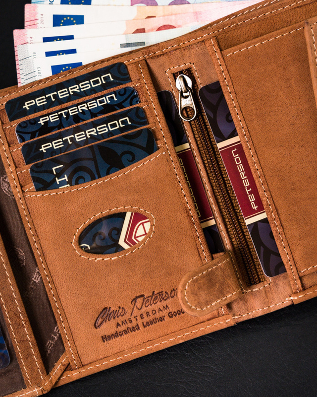 Skórzany męski portfel Peterson PTN 333Z 2-1-5