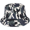 Czarny kapelusz dwustronny bucket hat wędkarski modny moro kap-m-46