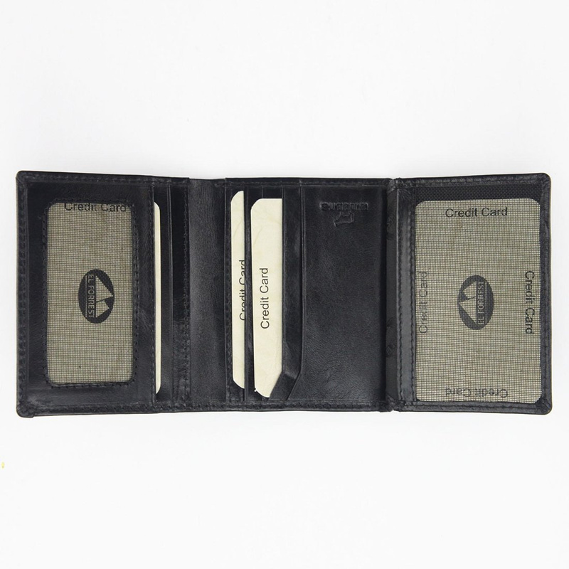 EL FORREST męskie etui na karty i dokumenty skórzane pionowe ochrona RFID