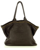 Duża torebka skórzana oversize style shopper bag - MARCO MAZZINI ciemny brąz caffe