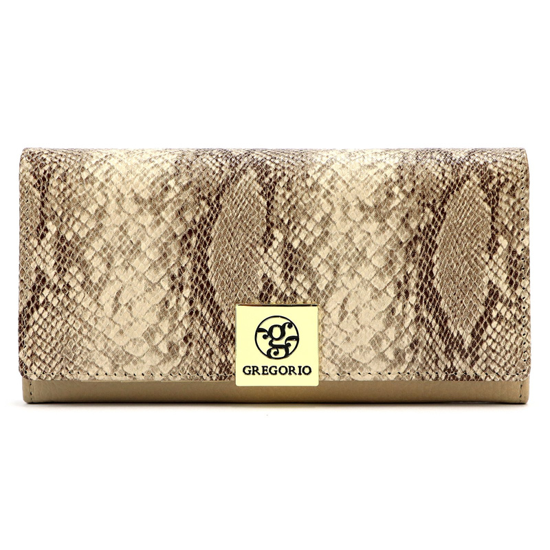 Stylowy Damski portfel motyw skóra węża Gregorio