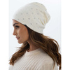Ciepła czapka damska beanie z kryształkami - Peterson