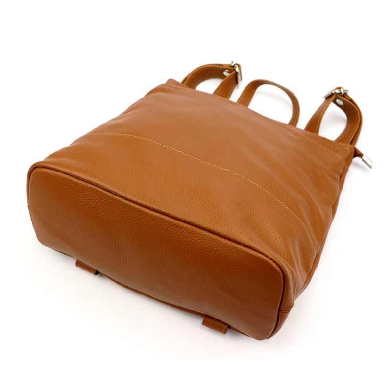 Luka Skórzany damski miejski plecak na ramię z kieszeniami pojemny