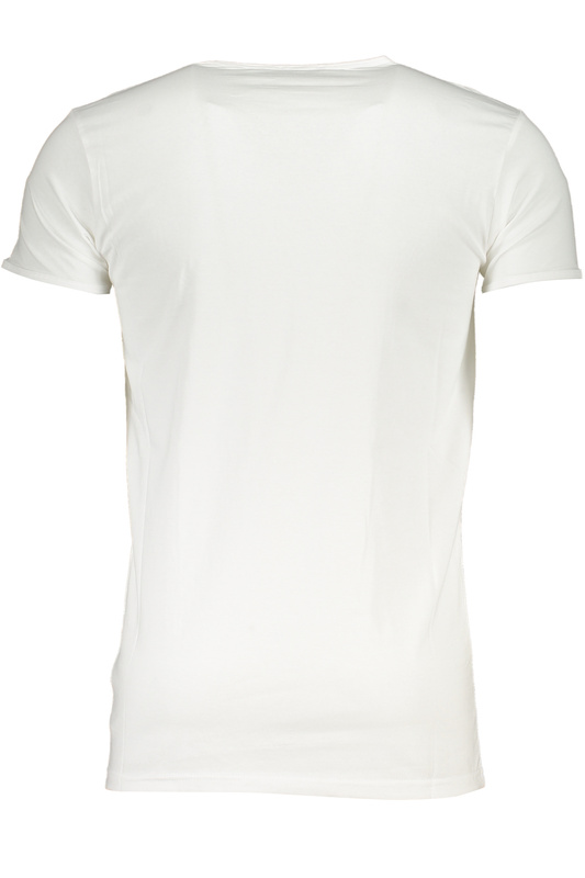 NIEBIESKI T-SHIRT MĘSKI Z KRÓTKIM RĘKAWEM KLASY CAVALLI