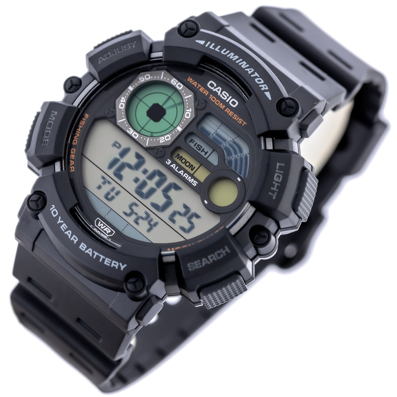 ZEGAREK MĘSKI CASIO Digital Moonphase WS-1500H-5B + BOX