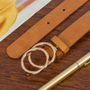 Skórzany pasek damski do spodni sukienki koła klasyczny camel Beltimore B09 : Rozmiar pasków - r.95-110 cm