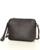 Torebka skórzana crossbody listonoszka dwie komory - MARCO MAZZINI ciemny brąz