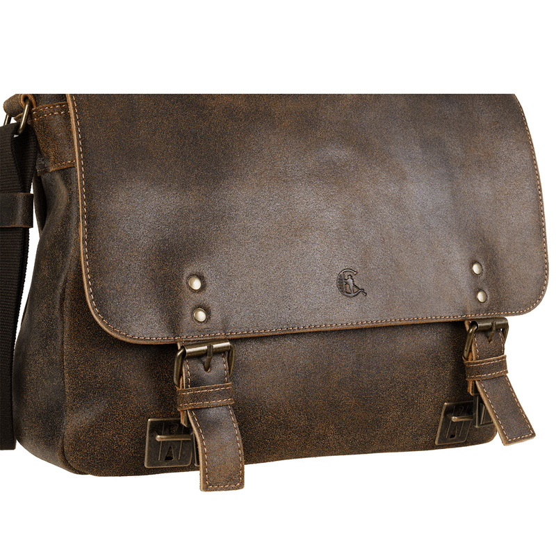 Torba męska Canaletto vintage brązowa skóra naturalna 14 cali TM258s235
