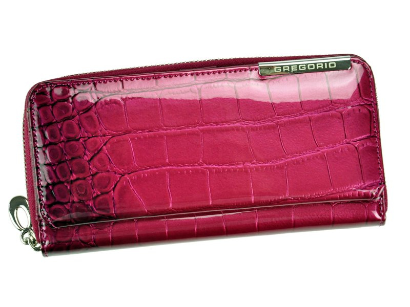Elegancki damski skórzany duży portfel od Gregorio