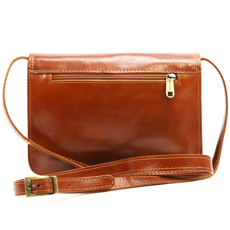 Florence damska listonoszka 3 komory torebka na ramię skóra naturalna