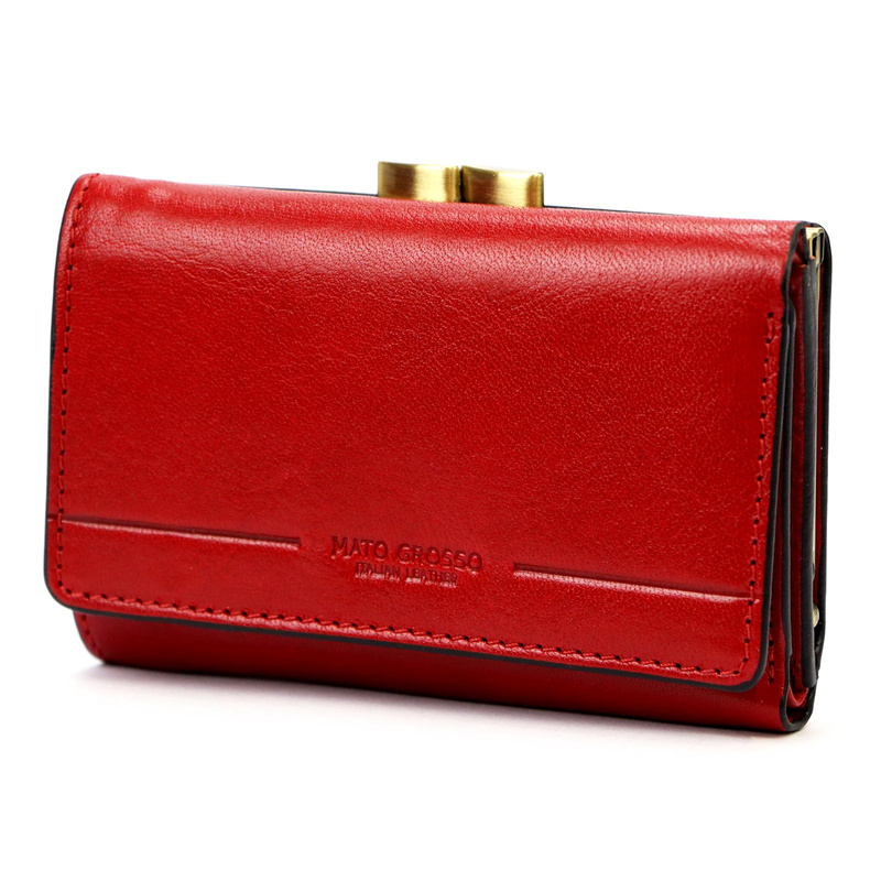 Mato Grosso damski portfel skórzana zgrabna portmonetka pojemna