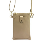 Skórzane damskie etui na telefon z paskiem zasuwane mała listonoszka Luka