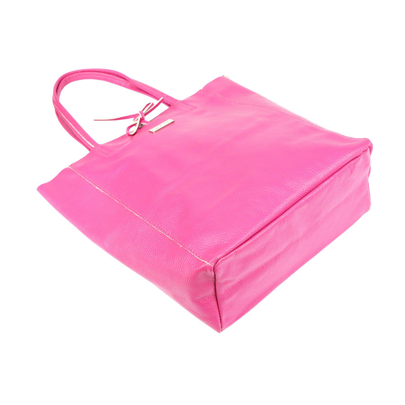 Skórzana damska shopperbag z kieszenią od MiaMore