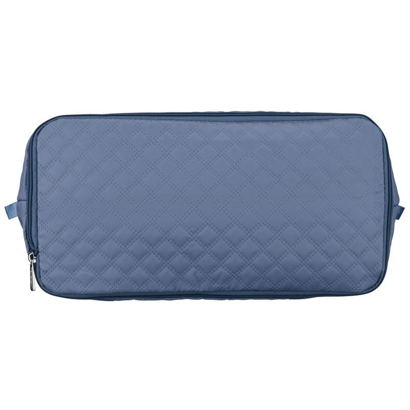 Treningowa torba wykonana z poliestru w niebieskim kolorze, wyposażona w uchwyt na walizkę - Peterson