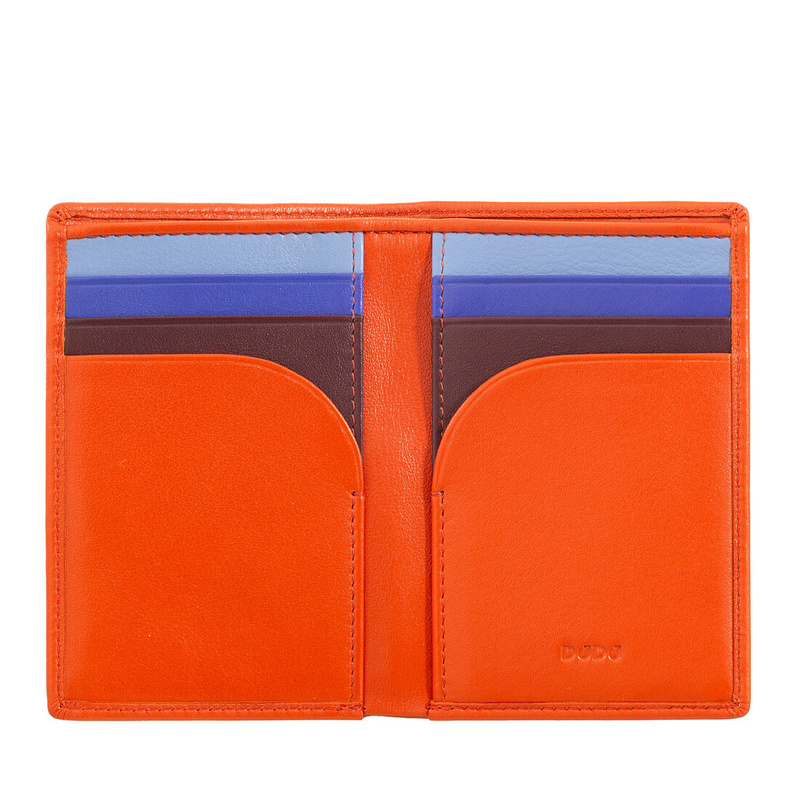 DuDu portfel męski skóra naturalna etui na karty pionowe składane