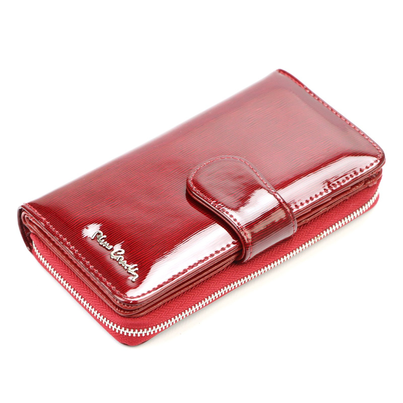 Pierre Cardin damski pionowy duży portfel skórzany podłużna portmonetka