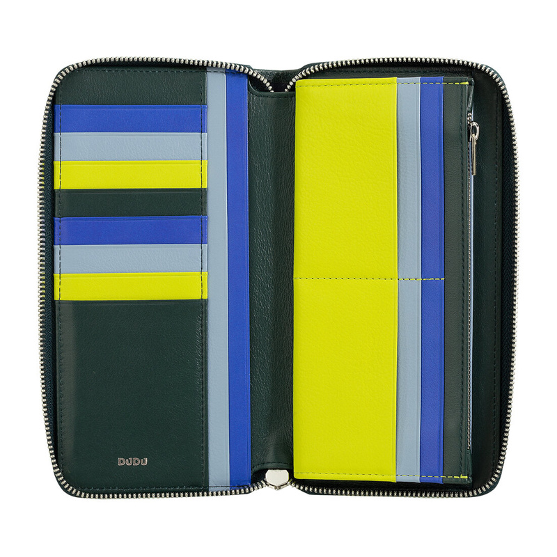 DuDu duża damska portmonetka skóra naturalna portfel podłużny klasyczny