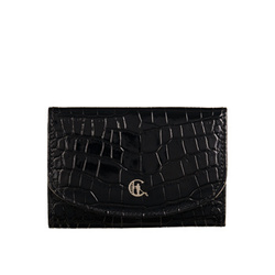 Portfel damski czarny skórzany Canaletto – wzór krokodyla, styl i ochrona RFID PD1201cs76