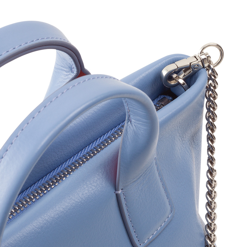 DUDU Mini torebka do ręki damska z łańcuszkiem listonoszka skóra naturalna