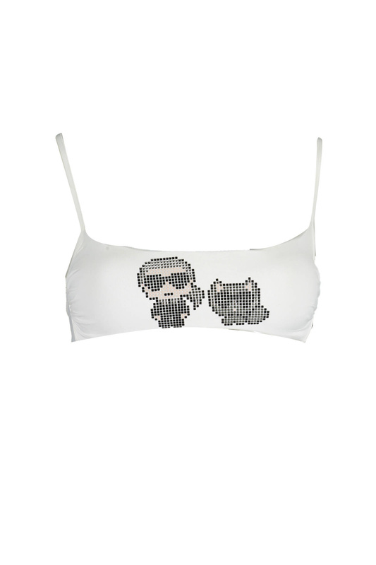 KARL LAGERFELD BEACHSEAR KOSTIUM KĄPIELOWY GÓRA DAMSKA BIAŁA