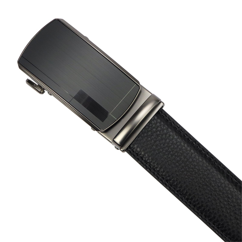 Nordee męski pasek do spodni skóra naturalna zaciskowa klamra stylowy