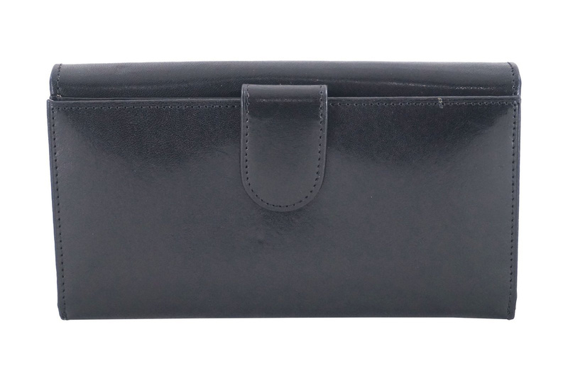 Damski portfel skórzany - Barberini's - Czarny