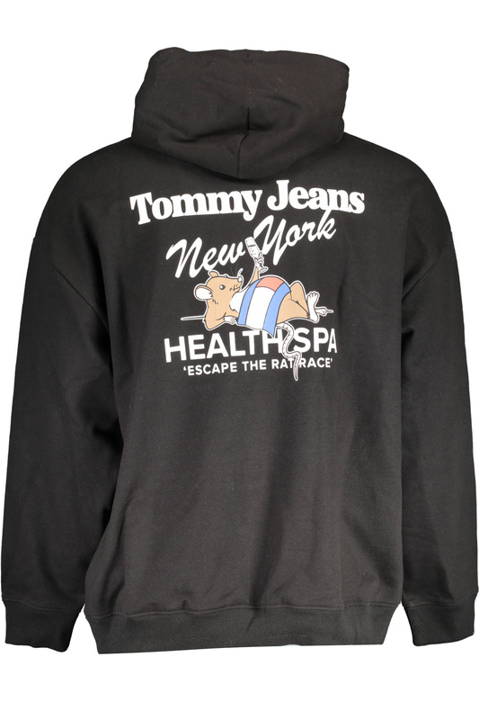 BLUZA TOMMY HILFIGER BEZ ZAMKA CZARNA MĘSKA