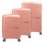 Pierre Cardin zestaw trzech walizek na kółkach twarde z ABS podróżne