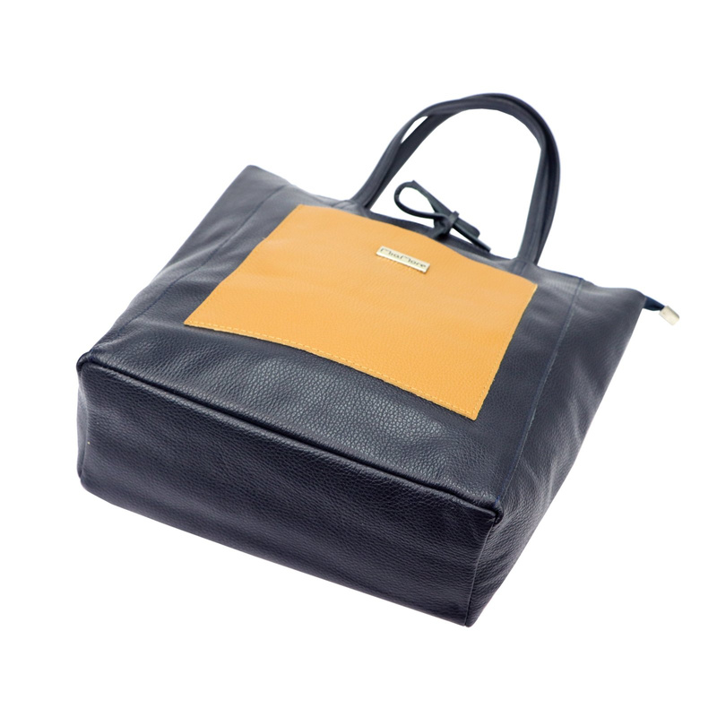 MiaMore Shopperbag duża damska skórzana torebka na ramię wiązana troczkiem