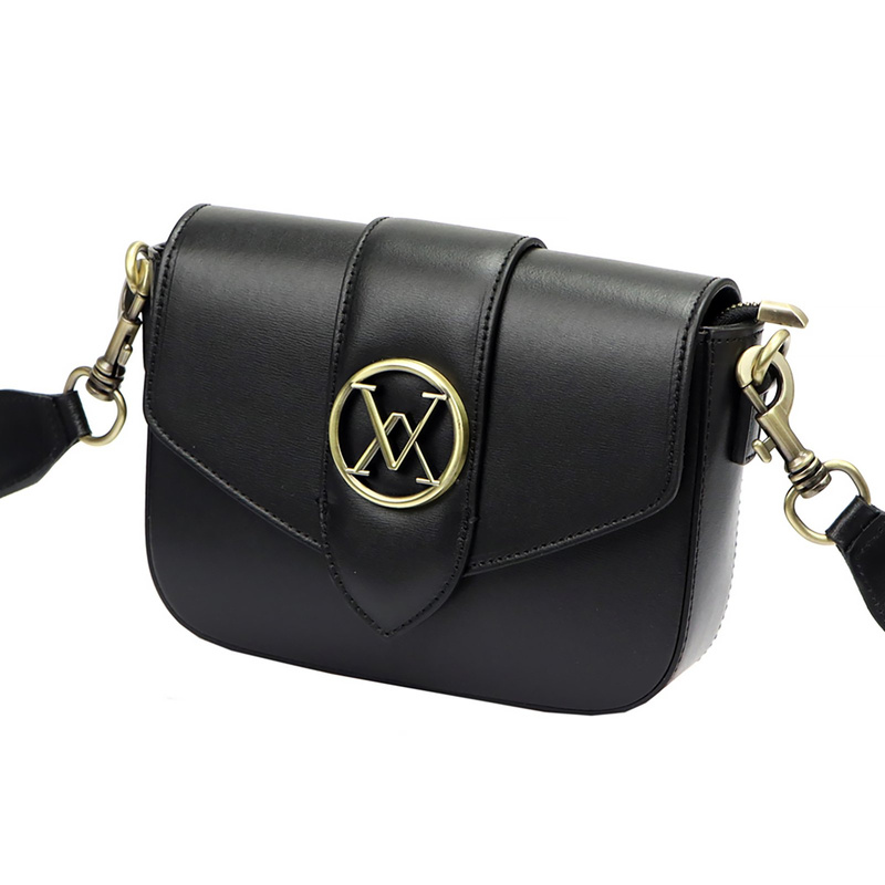 Luka damska listonoszka skóra naturalna torebka przez ramię z klapą