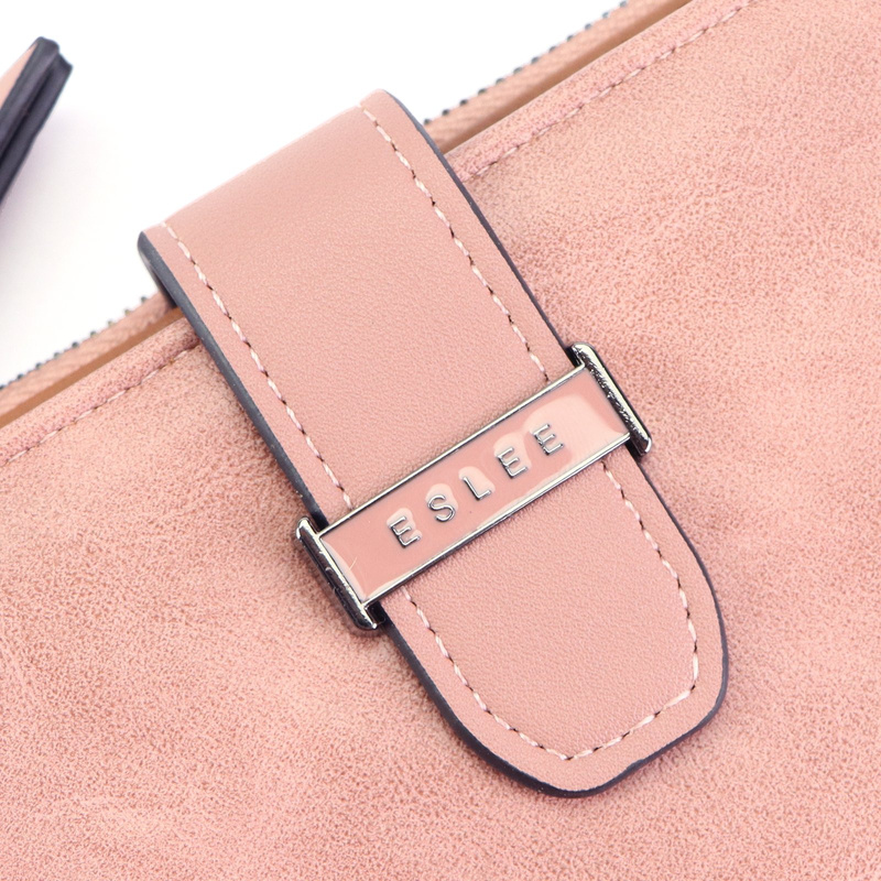 Eslee Duży Portfel Damski Podłużny Pionowy Skóra Eko Na Zatrzask